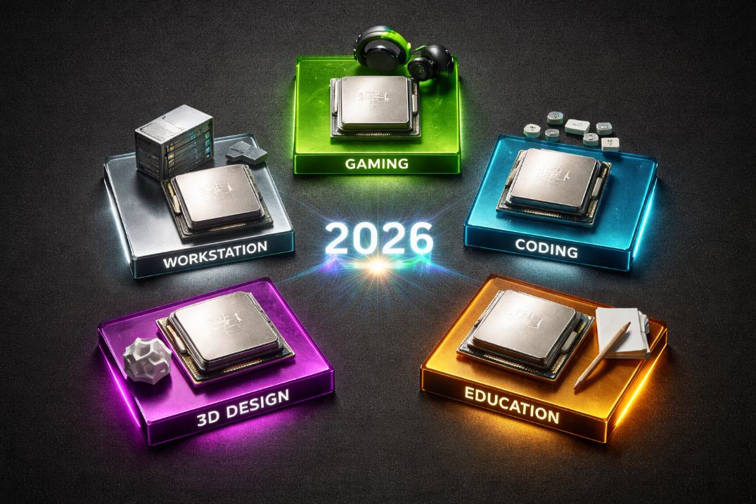 Best CPUs for 2026 across gaming coding and workstation workloads