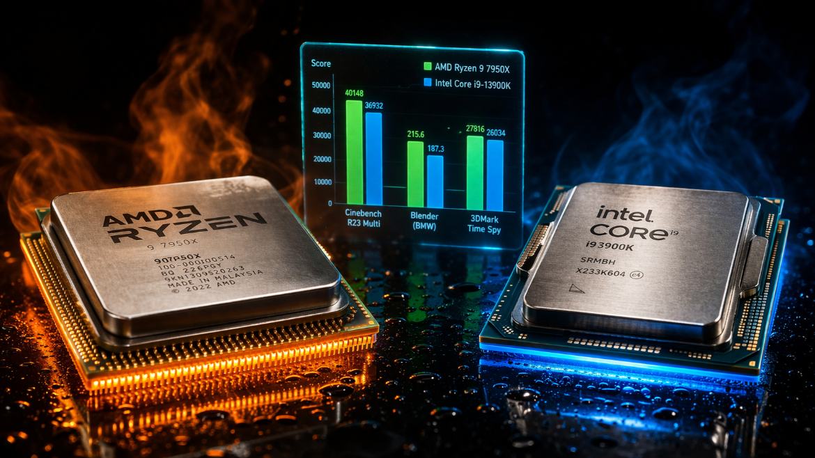 FPSBench CPU benchmark database overview showing processor comparison tools